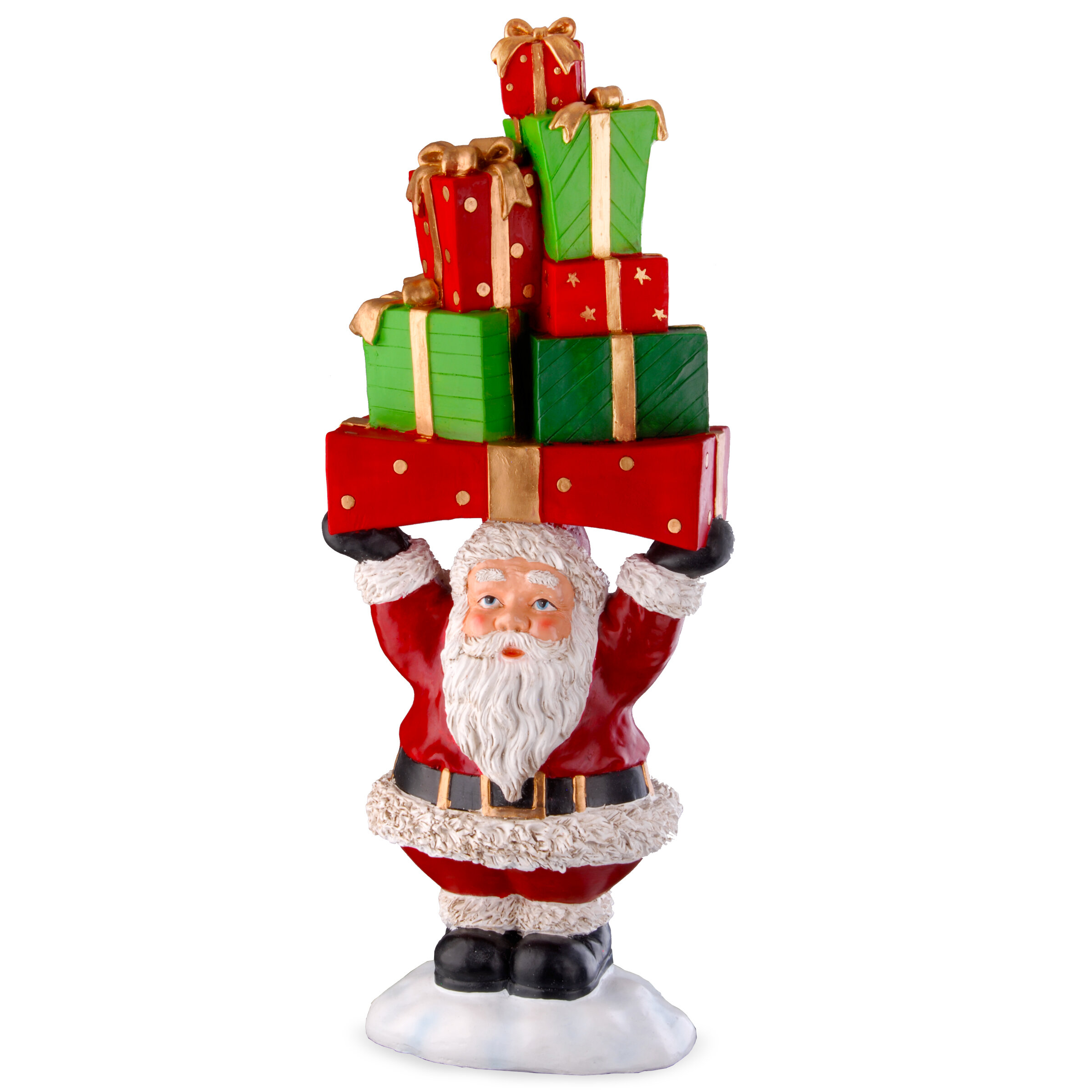 The Holiday Aisle® Santa Claus Holding Present & Reviews | Wayfair