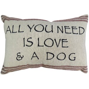 Need Love & Dog Lumbar Pillow