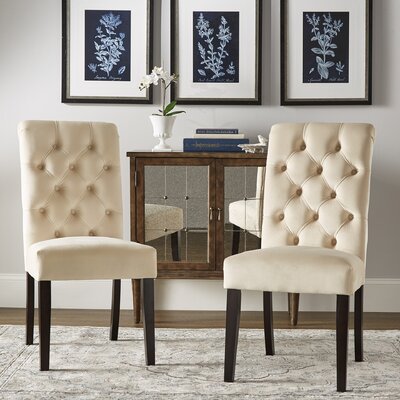 Ali Rolled Top Tufted Upholstered Dining Chair