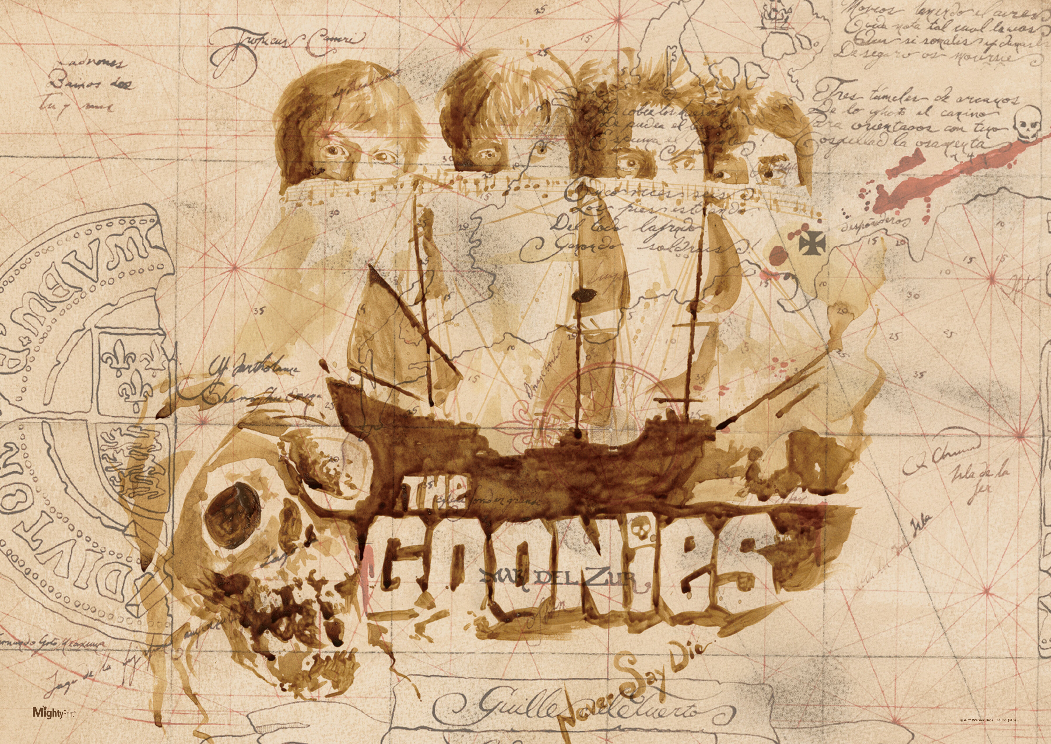 mightyprint goonies treasure map wall decor wayfair