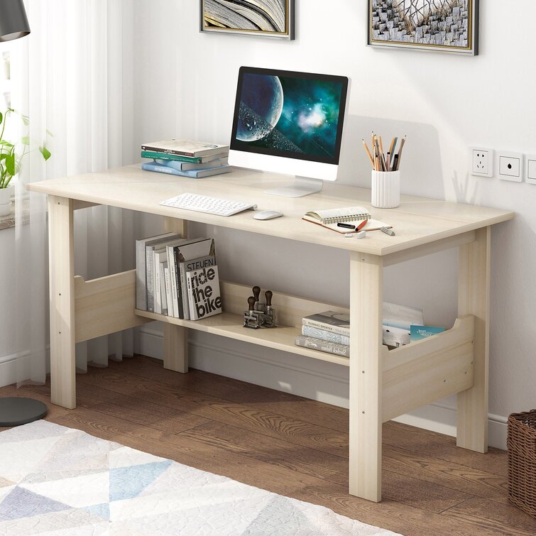 Ecoprsio Computer Desk Home Office Desk with Storage Shelves Industrial Small Desk Study Writing Table PC Gaming Desk for Home Office Workstation Bedroom