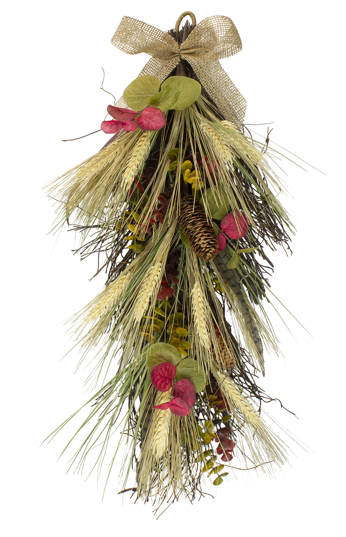 August Grove Autumn Harvest Wheat And Eucalyptus Swag Wayfair