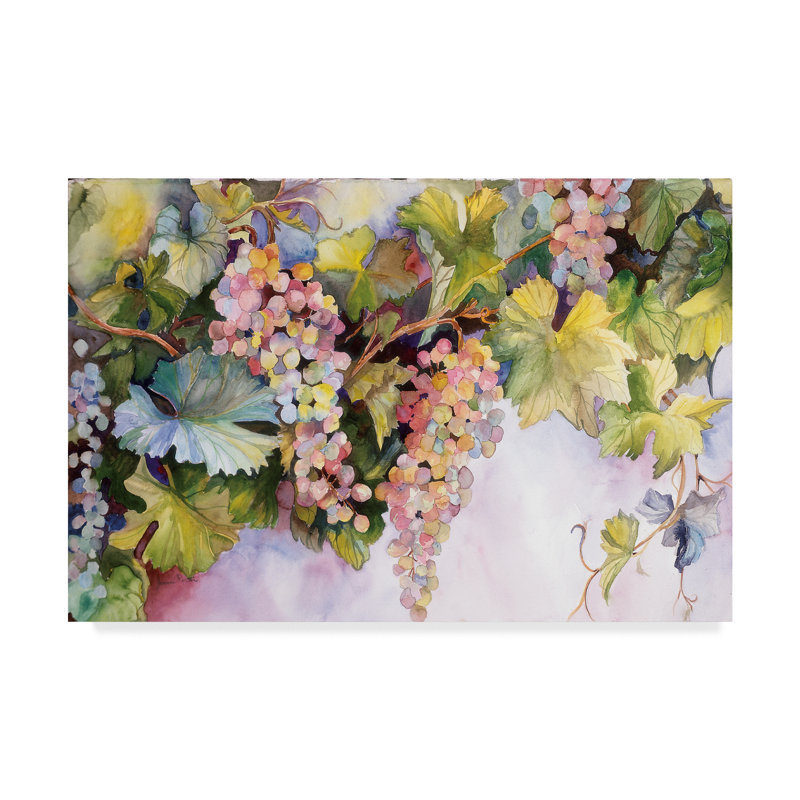 Trademark Art Grapes On The Vine Acrylic Painting Print On