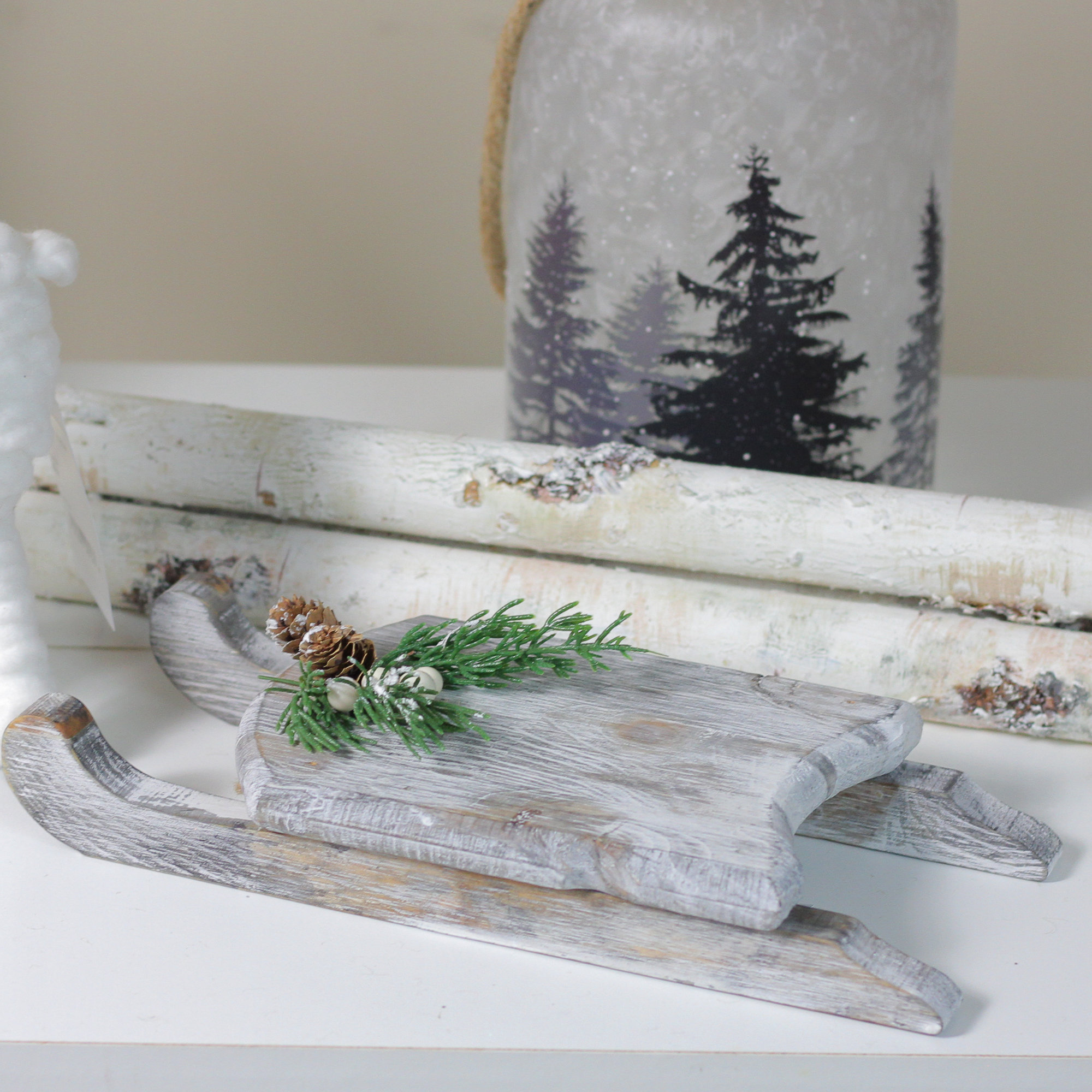 The Holiday Aisle Weathered Wood Sleigh Decoration Wayfair