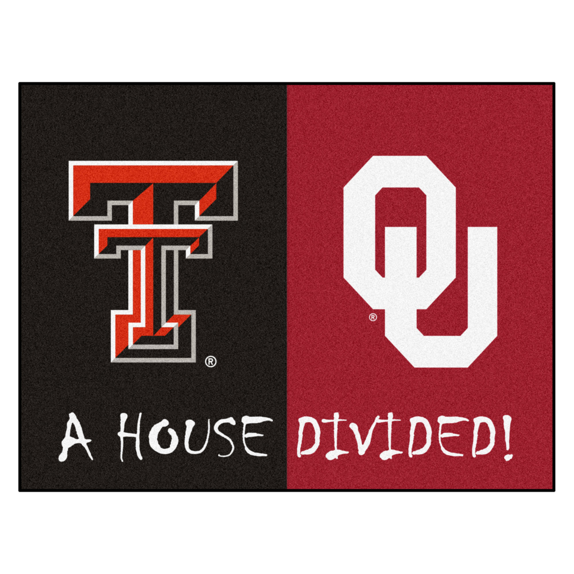 Fanmats House Divided Texas Tech Oklahoma 42 5 In X 33 75 In