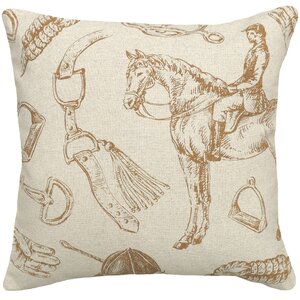 Equestrian Linen Throw Pillow