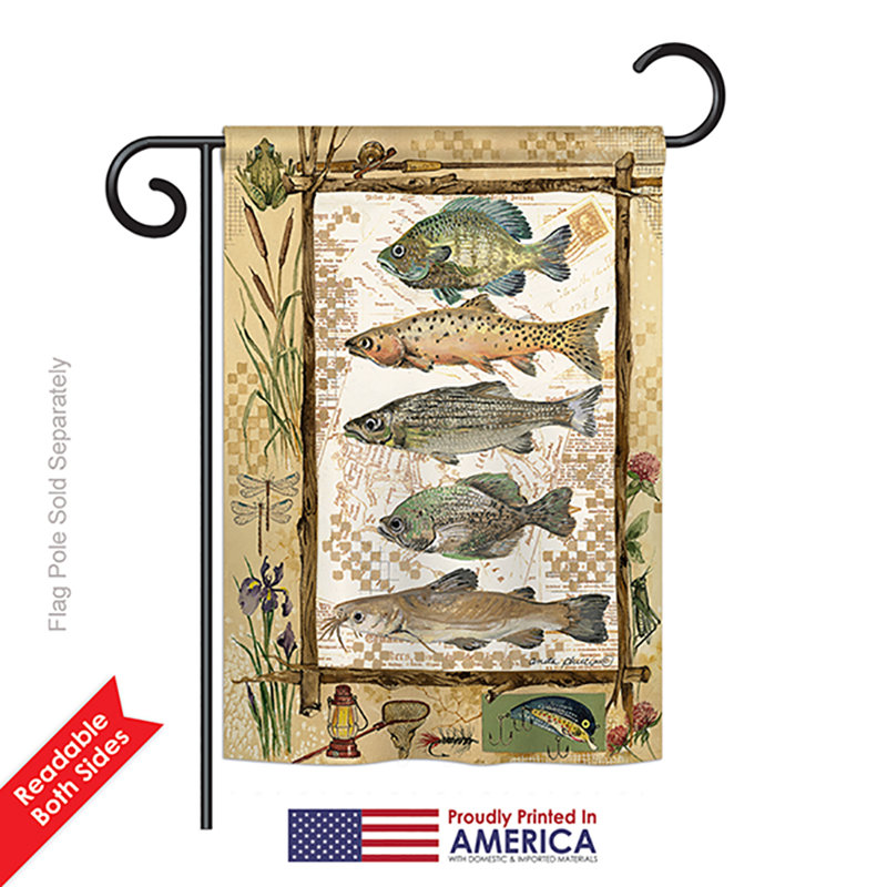 Breeze Decor Fishing Adventures 2 Sided Polyester 18 5 X 13 In Garden Flag Wayfair