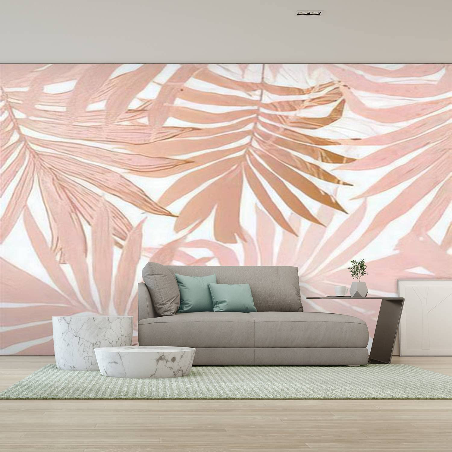 Self Adhesive Removable Wallpaper Sketched Rabbits Peel and Stick 159