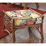 - 27 Rectangle Floral Standard Ottoman by Spice Islands Wicker