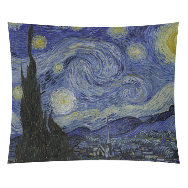 Oil Painting Van Gogh Starry Night Sky Art Tapestry Upholstery Sofa Blanket Gift Home Decor Tapestries