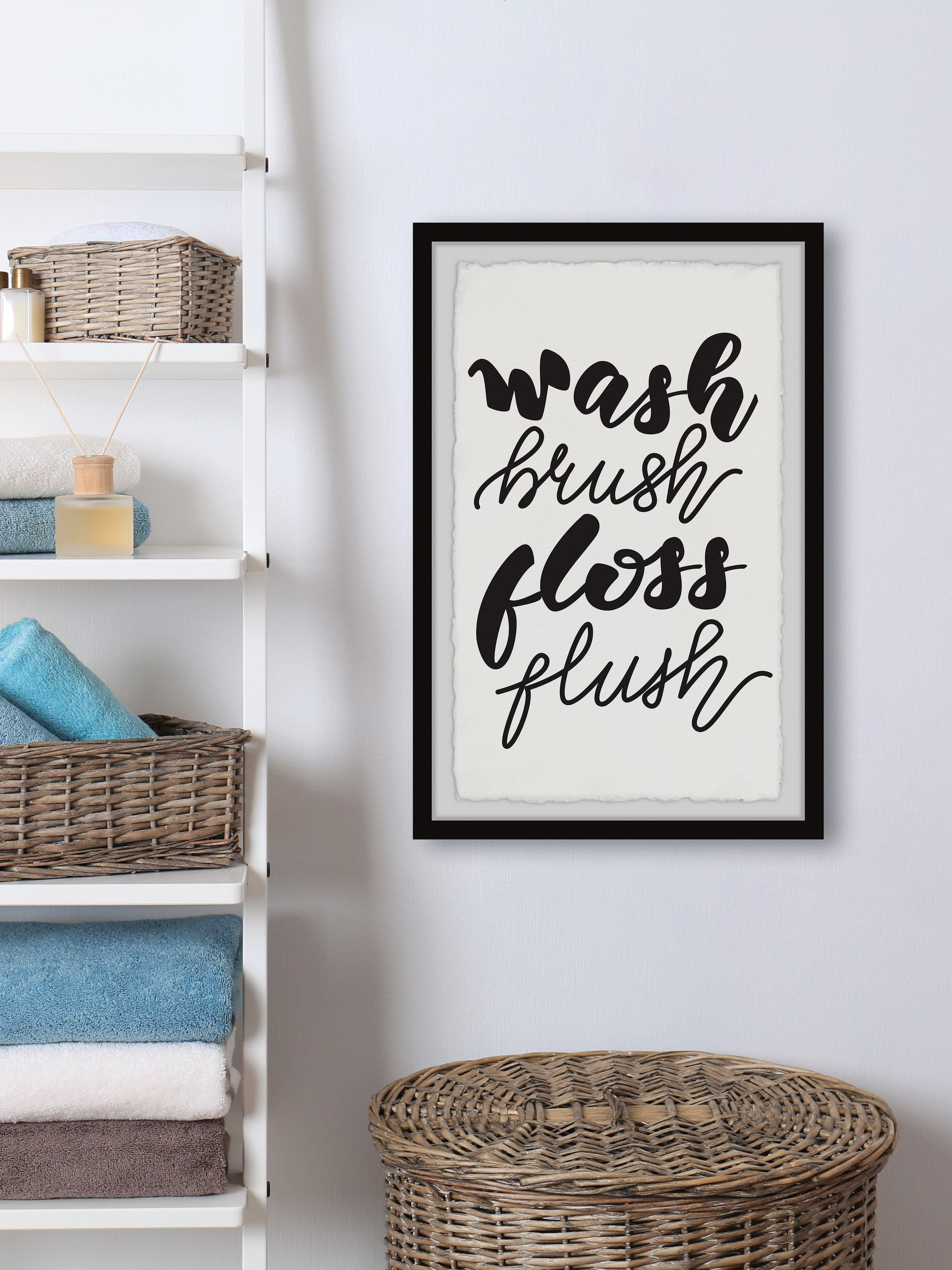 Trinx Bathroom Riddles - Picture Frame Textual Art | Wayfair