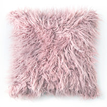 blush pink fluffy pillow