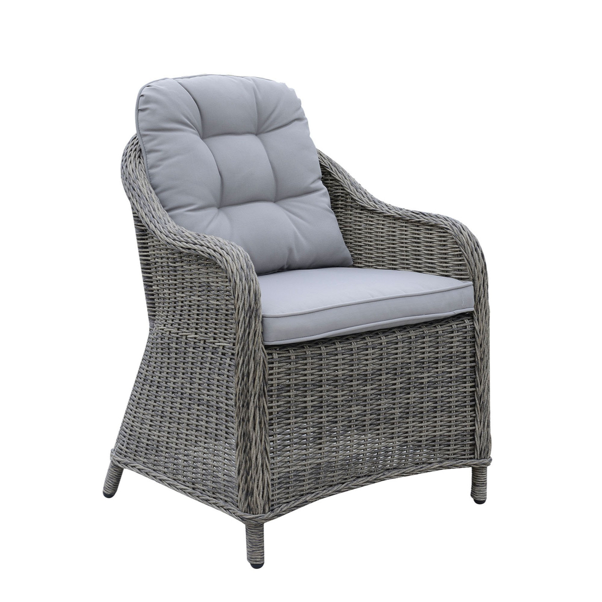 One Allium Way Eva Aluminum Wicker Frame Patio Chair With Cushion