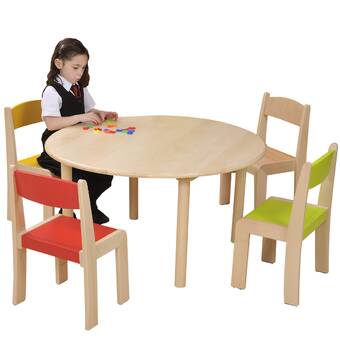 Colorful One Size Plastic Table And 4pcs Chairs Sets Colorful Study Arts Crafts Dining Table For Toddler Little Kid Children Furniture Accessories Kids Activity Table And Chairs Set Furniture Home Kitchen Fcteutonia05 De