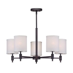Moriarty 5-Light Shaded Candle-Style Chandelier