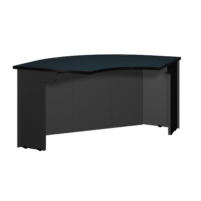 Modular Corner Desk Ironwood Finish Black Granite Black