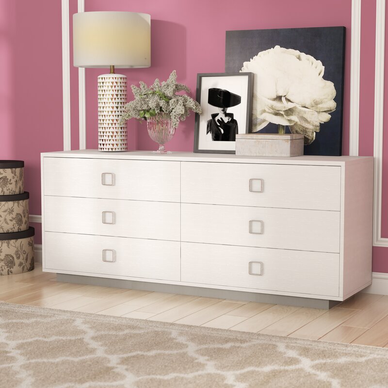 Willa Arlo Interiors Jolicia Horizontal 6 Drawer Double Dresser