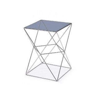 Christia Square Glass Top End Table by Orren Ellis Comparison