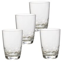 Glass Drinking Glasses 250 ml Set of 6 Colourful Base Water Glasses Juice Glasses Whiskey Glass Drink Glass Small 