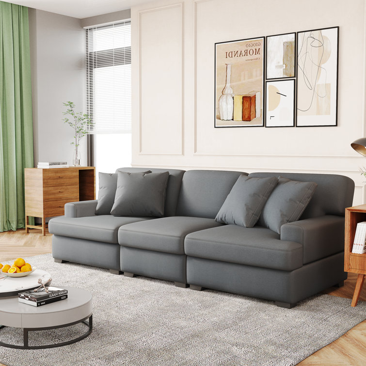 Hokku Designs 3 Seat Sofa With Removable Back | Wayfair