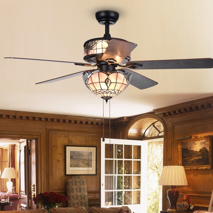 Fleur De Lis Living 52 Cerny Baroque 5 Blade Ceiling Fan