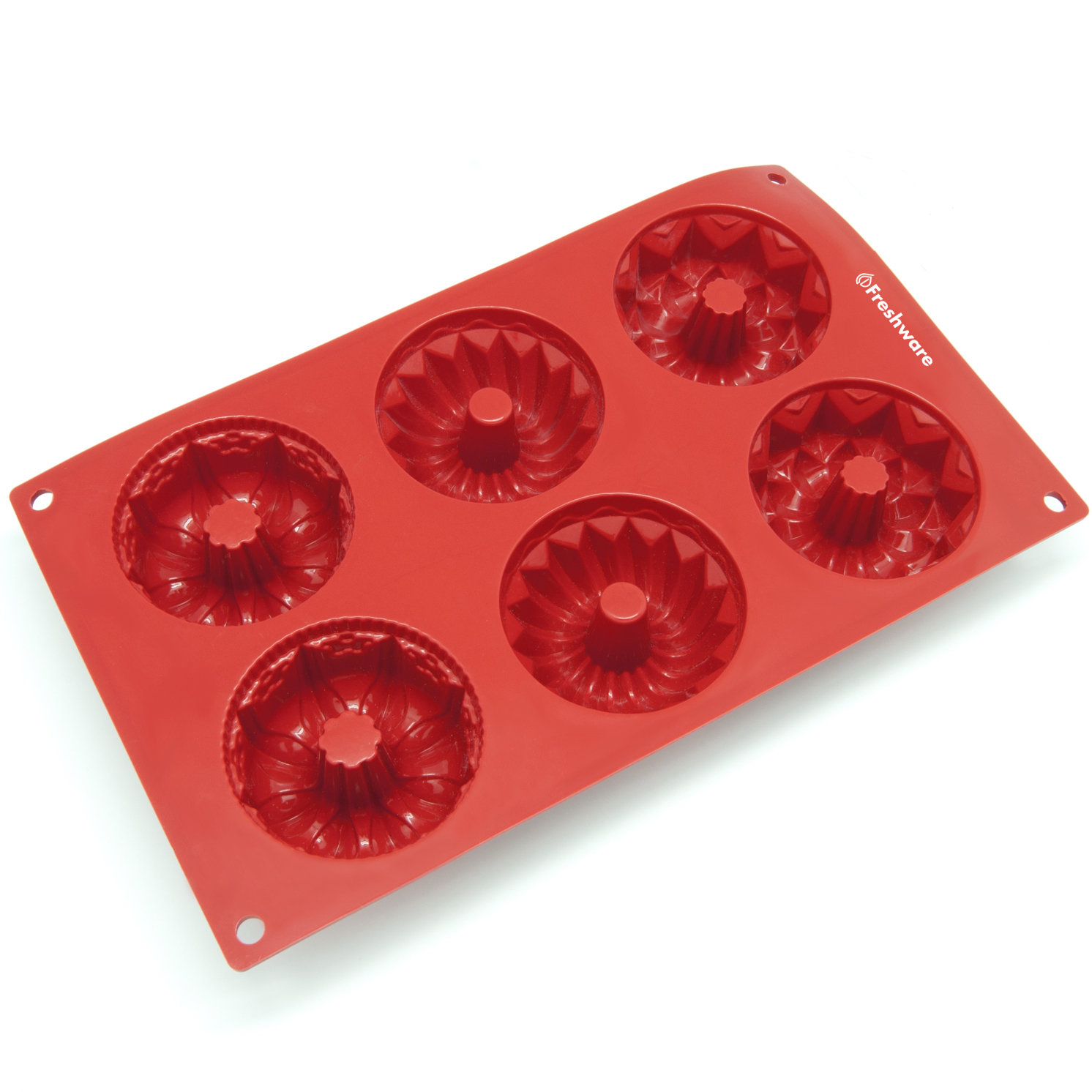 Freshware 6 Cavity Fancy Silicone Mold Pan & Reviews Wayfair