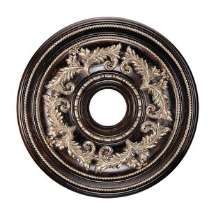 Ceiling Medallion In Hand Rubbed Bronze With Antique Silver Accents