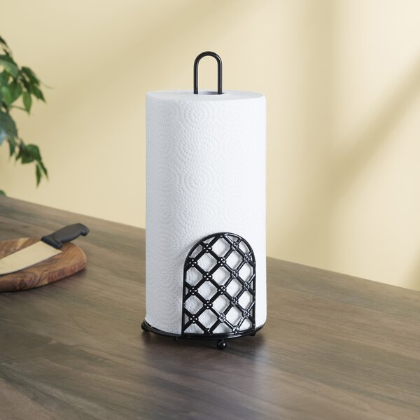 Winston Porter Lattice Free Standing Paper Towel Holder ...