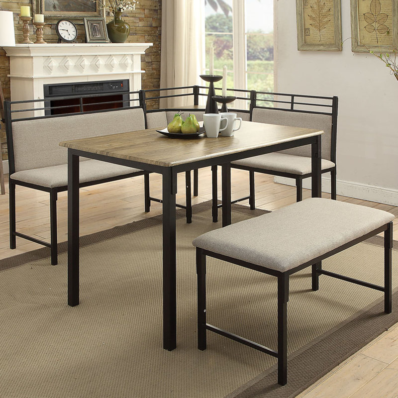 Red Barrel Studio Moonachie Corner 3 Piece Dining Set & Reviews ... Red Barrel Studio Moonachie Corner 3 Piece Dining Set & Reviews ...