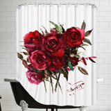 Red Rose Shower Curtain Wayfair