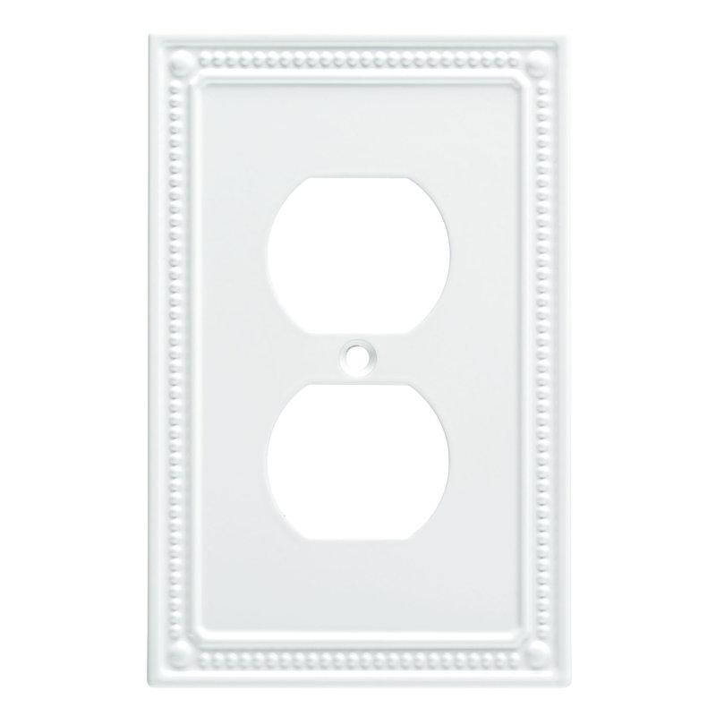 Franklin Brass Classic Beaded 1 Gang Duplex Outlet Wall Plate Reviews Wayfair