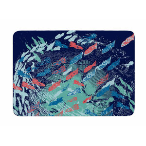 Underwater Life by Frederic Levy-Hadida Memory Foam Bath Mat