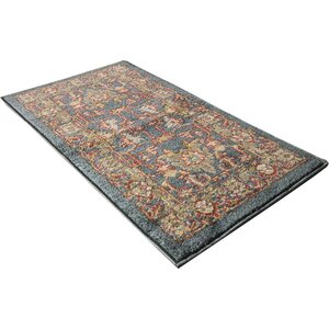 Michael Traditional Beige/Blue Area Rug