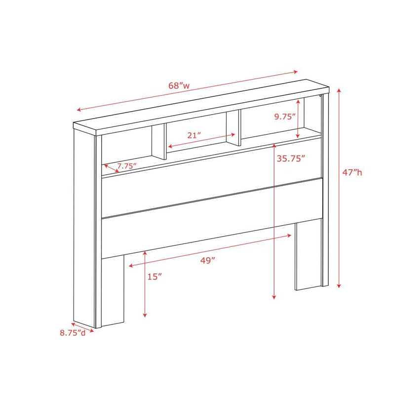 Prepac Calla Bookcase Headboard & Reviews | Wayfair