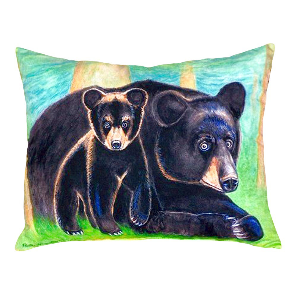 Betsy Drake Interiors Bear And Cub Indoor Outdoor Lumbar Pillow Betsy Drake Interiors Bear And Cub Indoor Outdoor Lumbar Pillow Wayfair