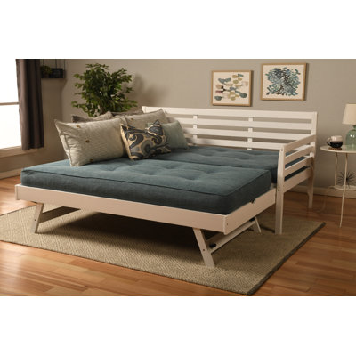 Alexz Wood Daybed with Pop Up Trundle Bed, Mattresses Not Included