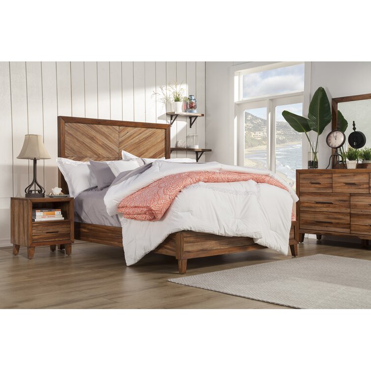 Leda Solid Wood Panel Configurable Bed