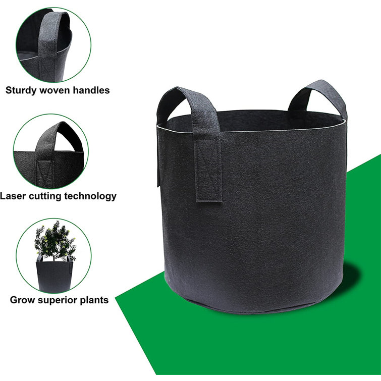 Gallon Planting Bag Grow Bags BPA Free Aeration Felt Non-woven Pots Container 