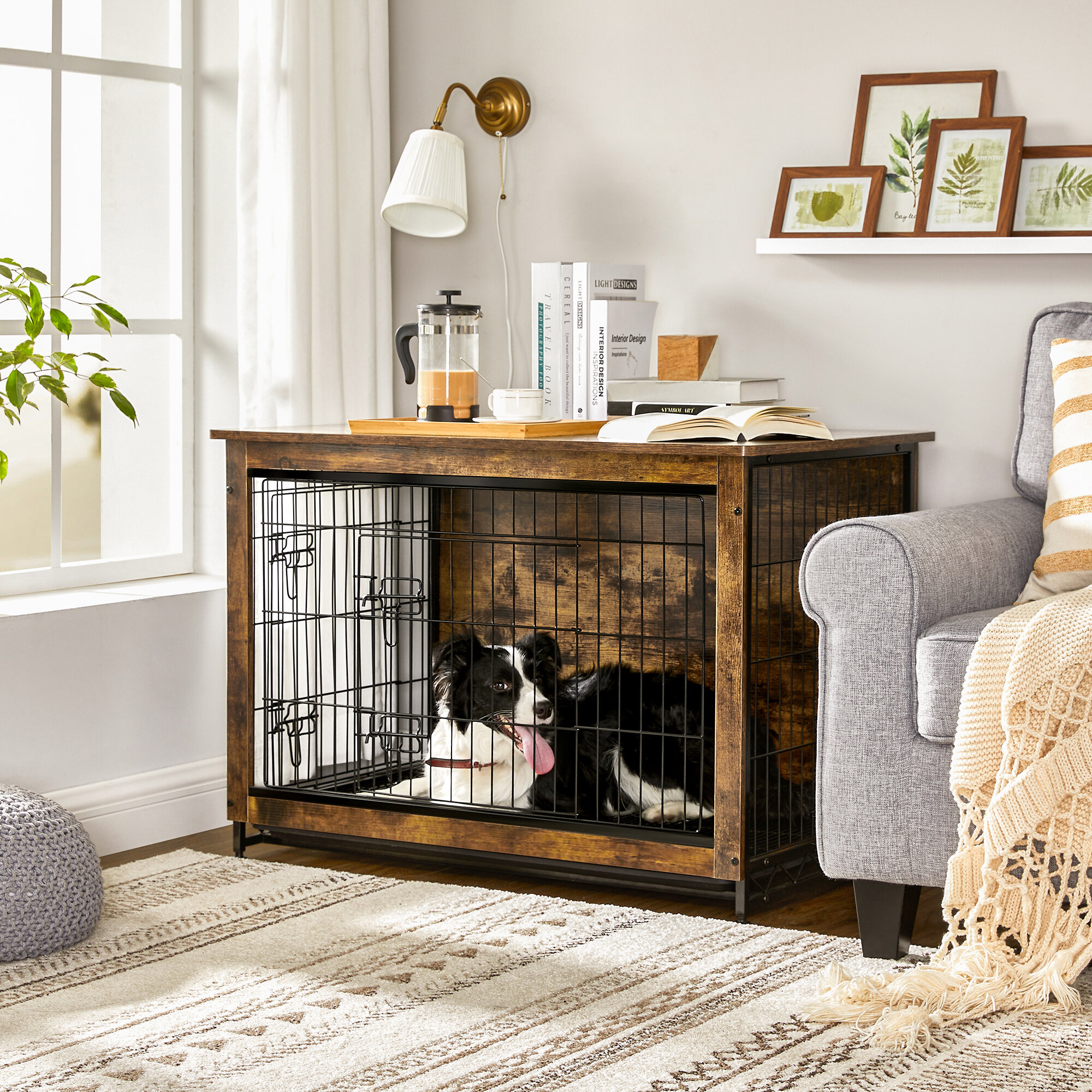 living room dog kennel