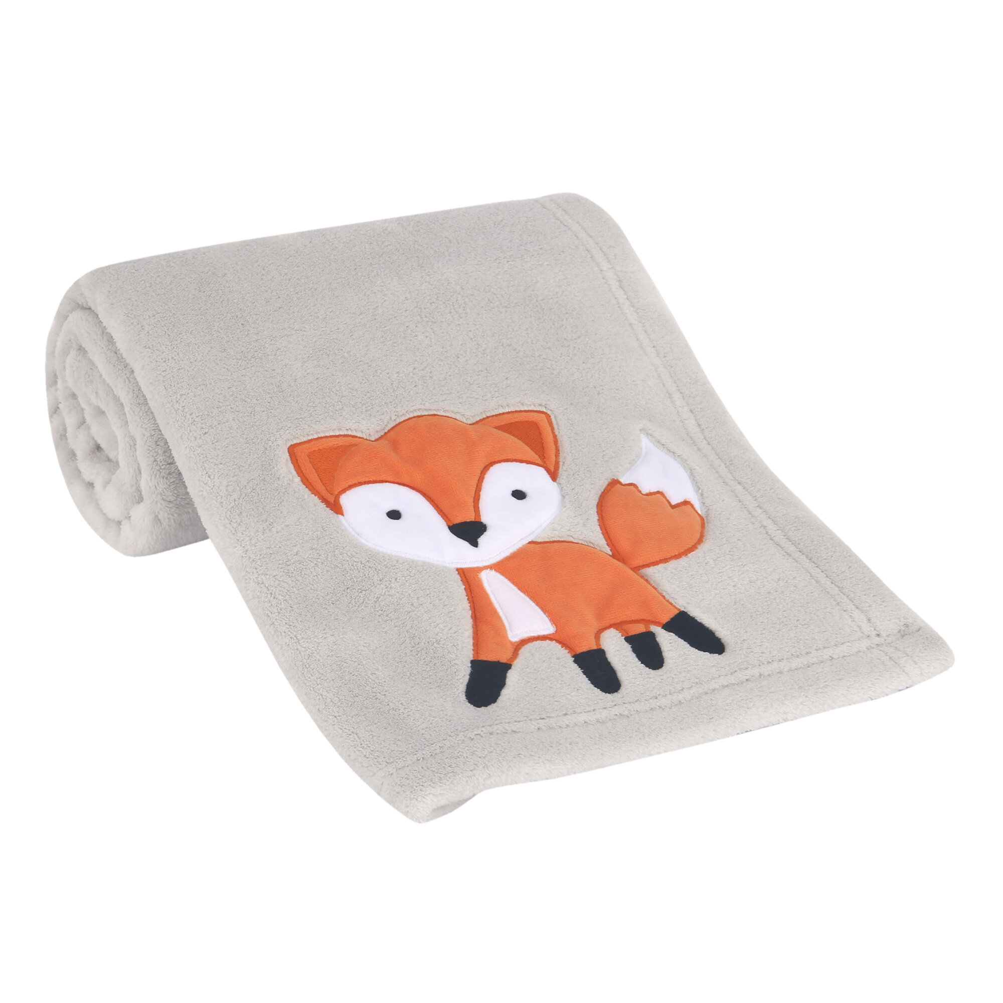 Forest Animals Baby Blanket Soft Cute Crib Pram Embroidered Fox Warm Throw Gift