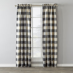 Navy Buffalo Plaid Curtains Wayfair