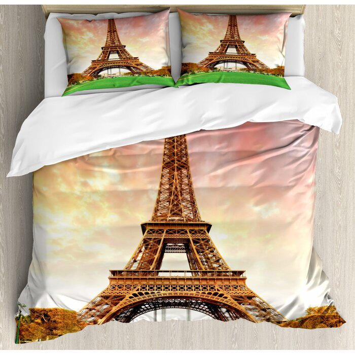 East Urban Home Eiffel Tower Duvet Cover Set Wayfair