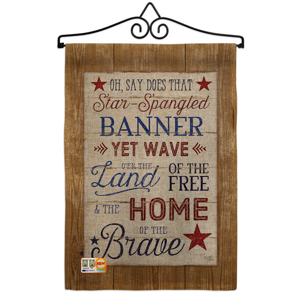 Breeze Decor Star Spangled Pride American Patriotic 2 Sided Burlap 19 X 13 In Garden Flag Wayfair