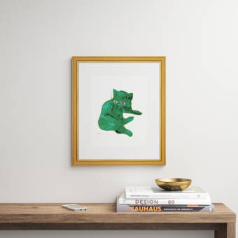 Green Cat 1956 By Andy Warhol Picture Frame Print On Paper