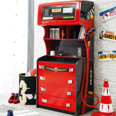red kids desk