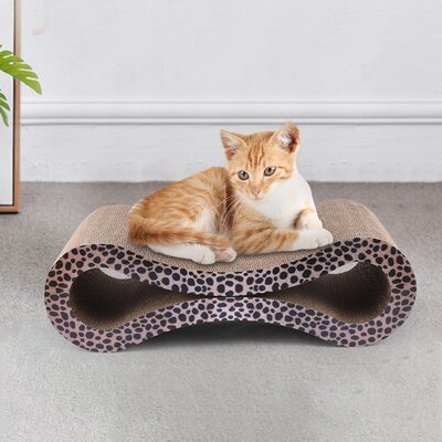 Corrugated Cat Scratch Board 8-Shaped Cat Scratch Board Cat Toys Send Catnip Tucker Murphy™ Pet