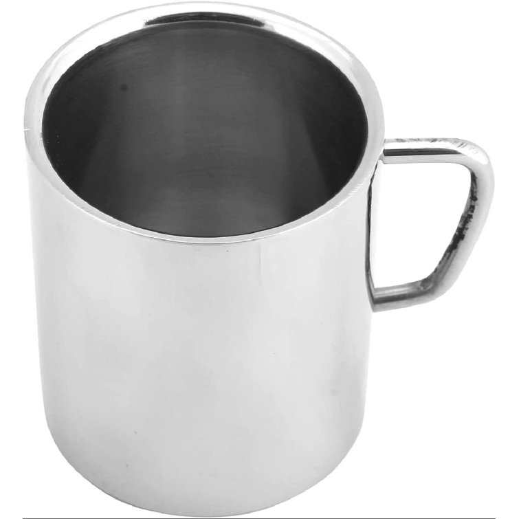 Drinking Coffee Mug Portable Cup Stainless Steel Camping With Hook Handle 