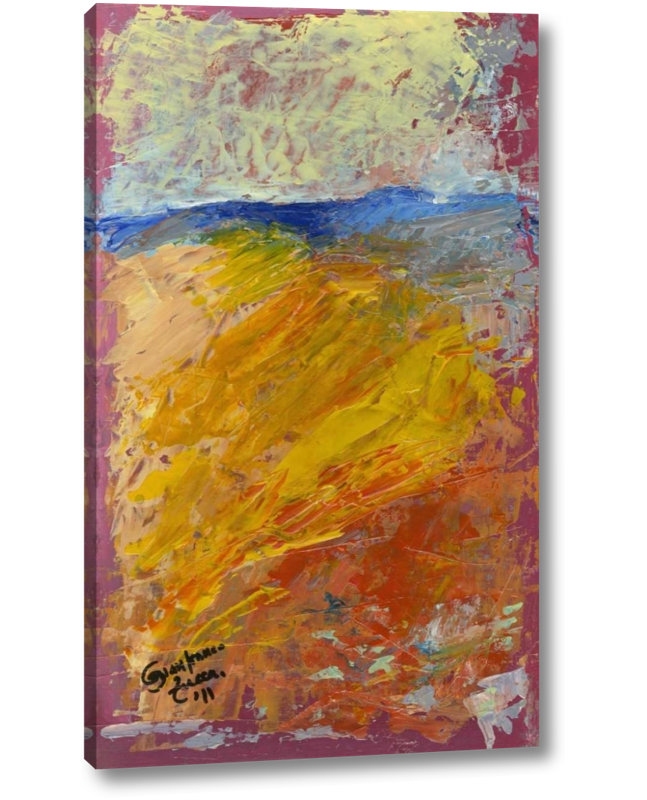 Ebern Designs Abstract Color Yellow Field Island Italy By Gianfranco Zucca Giclee Art Print On Wrapped Canvas Wayfair