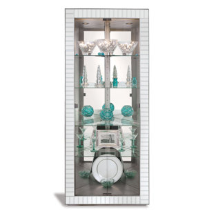 Go to store & view more images Philip Reinisch Co. Halo Lighted Corner Curio Cabinet