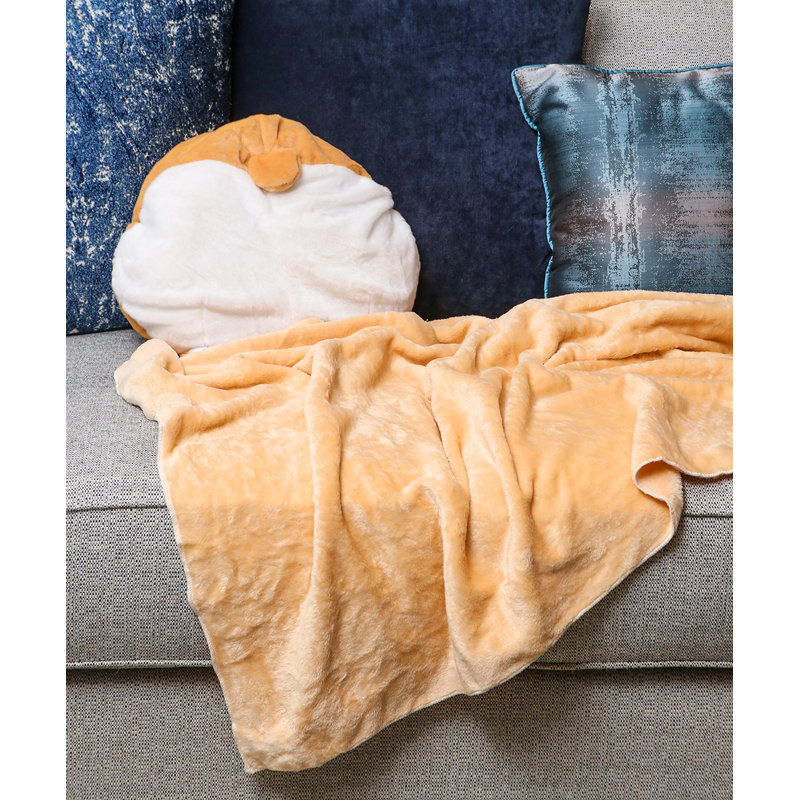 Winston Porter Robert Giant Corgi Butt 3 In 1 Cotton Throw Pillow